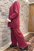 Mayfair Luxury Knit Co Ord Set Burgundy /25 =